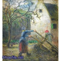 Tranh sơn dầu cô gái lao động